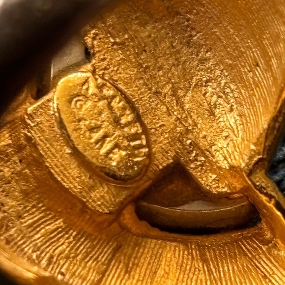 Kenneth Jay Lane Gold and Silver Ring with Crystal Accents - Picture 2 of 3